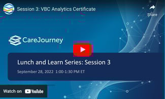 CareJourney Lunch and Learn Series: Session 3 - VBC Analytics Certificate